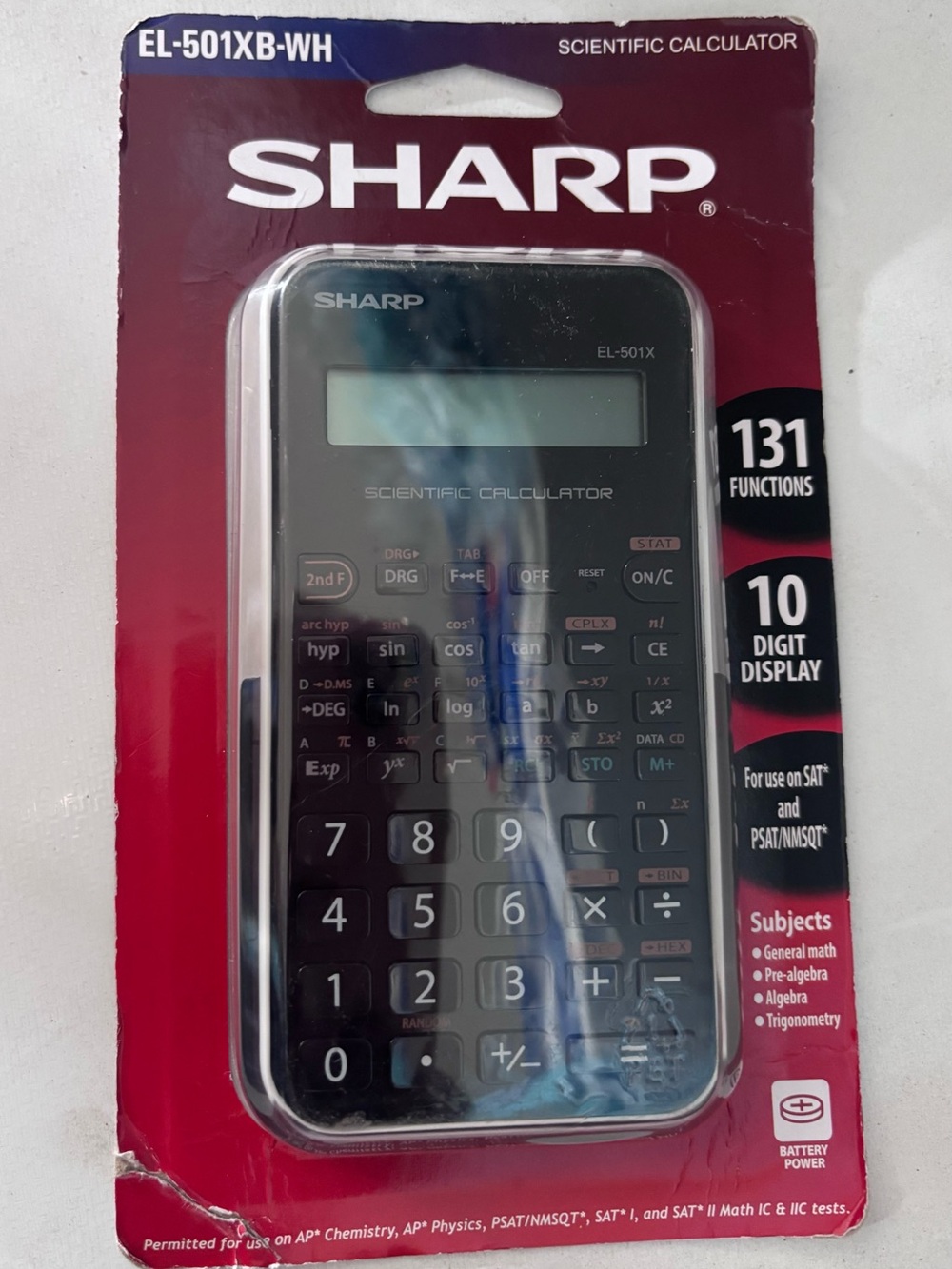 Sharp EL-501XB Scientific Calculator - Black
